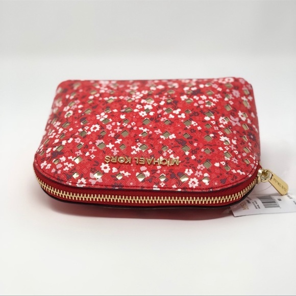 Michael kors Emmy large travel cosmetic case pouch sangria - Picture 7 of 9